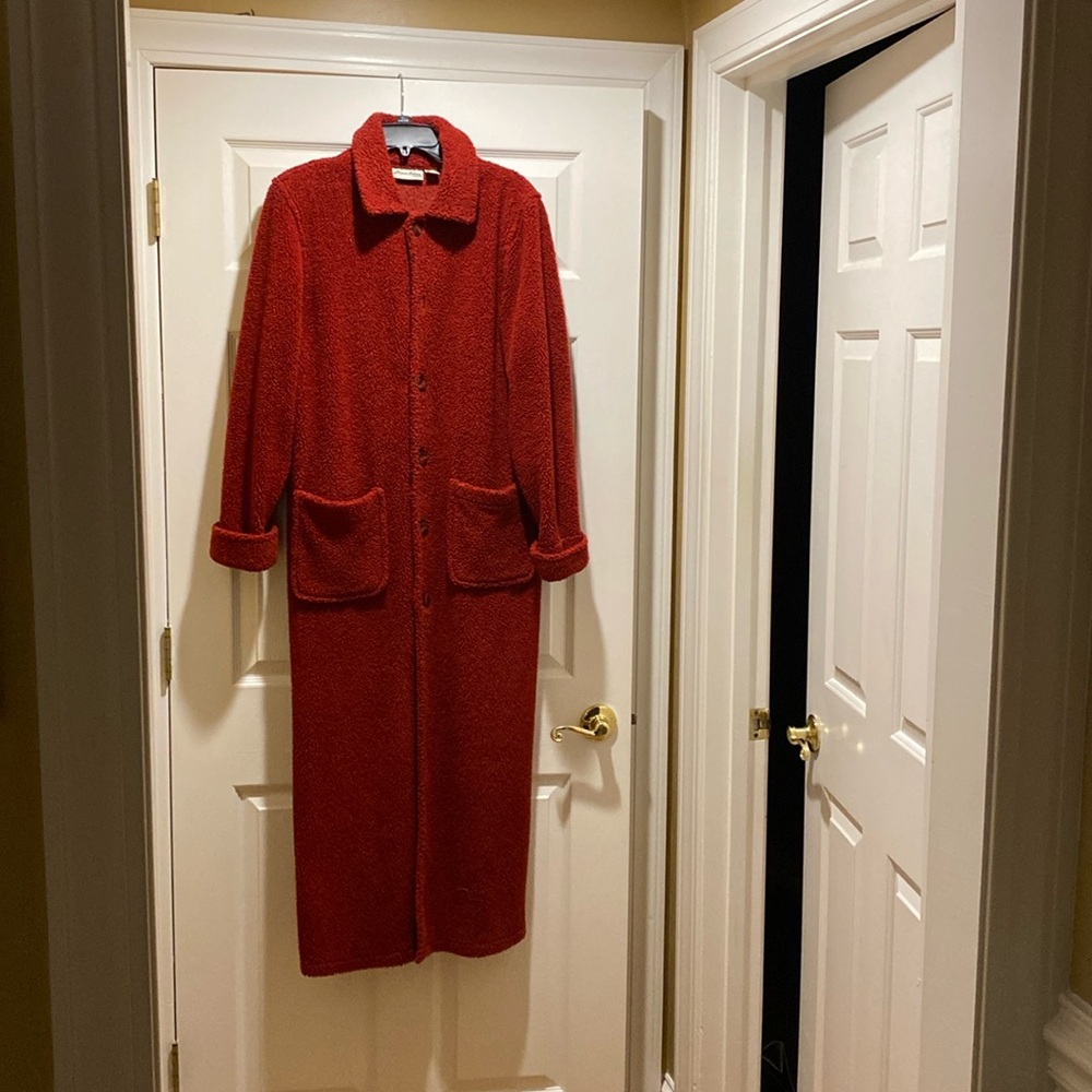 CHICO’S PRIVATE EDITION WOMENS FULL LENGTH RED COAT